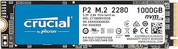 【中古】Crucial(クルーシャル) P2 1TB 3D NAND NVMe PCIe M.2 SSD 最大2400MB/秒 CT1000P2SSD8