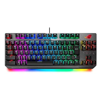 【中古】ASUS USB ゲーミングキーボード X802 STRIX SCOPE TKL/SV/JP FPS向け クイックトグルスイッチ 【銀軸】｜スカーレット2021