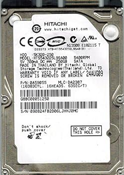 【中古】Hitachi HTS543225L9SA00 P/N: 0A59055 250GB MLC: DA2387