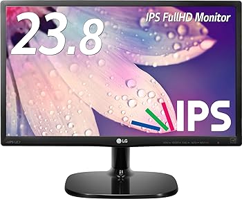 【中古】LG モニター ディスプレイ 24MP48HQ-P 23.8インチ/フルHD/IPS 非光沢/HDMI 端子付/HDMIケーブル同梱/ブルーライト低減機能