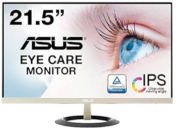 【中古】ASUS フレームレス モニター 21.5インチ FHD 1080p IPS 薄さ7mmのウルトラスリム ブルーライト軽減 フリッカーフリー HDMI,D-sub スピーカー VZ2 21,769円