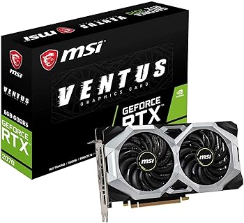 【中古】MSI GeForce RTX 2070 VENTUS 8G グラフィクスゲーム盤 VD6826