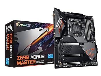 【中古】GIGABYTE Z590 AORUS MASTER Rev.1.0 母ちゃんゲーム盤 ATX [Intel Z590心付け書き割り積み上げる] MB5265