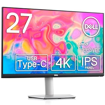 【中古】Dell S2722QC 27インチ 4K モニター (3年間無輝点交換保証/IPS非光沢/USB Type-C・HDMIx2/sRGB 99%/縦横回転・高さ調整/4ms/AMD FreeSync/スピー｜スカーレット2021
