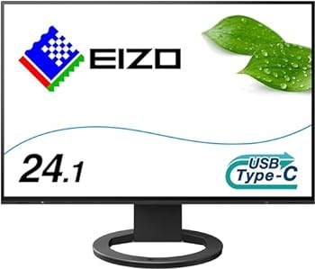 【中古】EIZO FlexScan EV2485-BK (24.1型/1920×1200/フレームレスモニター/アンチグレアIPS/疲れ目軽減/ブラック)