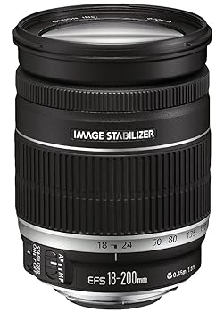 【中古】Canon 望遠ズームレンズ EF-S18-200mm F3.5-5.6 IS APS-C対応|スカーレット2021