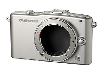 【中古】［人並み外れたに好いたらしい］OLYMPUS 鏡鑑受け答え一眼 PEN mini E-PM1 上半身 しろがね色 E-PM1 BODY SLV