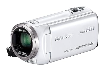 【中古】パナソニック デジタルハイビジョンビデオカメラ V520 内蔵メモリー32GB ホワイト HC-V520M-W