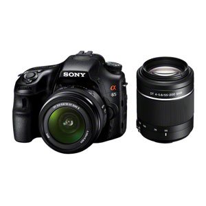 【中古】［非常に良い］SONY ミラーレス一眼 α65 ダブルズームレンズキット DT 18-55mm F3.5-5.6 SAM II＋DT 55-200mm F4-5.6 SAM付属 SLT-A65VX｜スカーレット2021