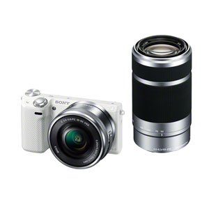 【中古】［人並み外れたに好いたらしい］SONY デジタル一眼写真機「NEX-5T」ダブルズームレンズキット(白いこと) NEX-5TY-W