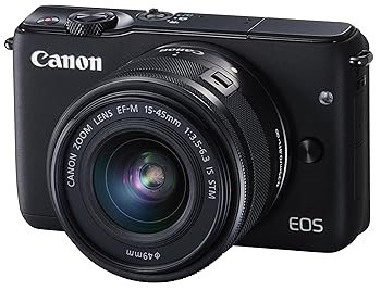 【中古】Canon ミラーレス一眼カメラ EOS M10 レンズキット(ブラック) EF-M15-45mm F3.5-6.3 IS STM 付属 EOSM10BK-1545ISSTMLK｜スカーレット2021