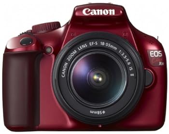 【中古】［非常に良い］Canon デジタル一眼レフカメラ EOS Kiss X50 レンズキット EF-S18-55mm IsII付属 レッド KISSX50RE-1855IS2LK