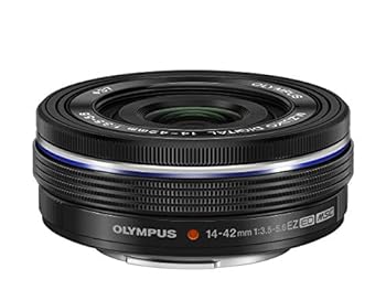 【中古】OM SYSTEM/オリンパス OLYMPUS 電動式ホットケーキ望遠レンズ M.ZUIKO DIGITAL ED 14-42粍 F3.5-5.6 EZ BLK