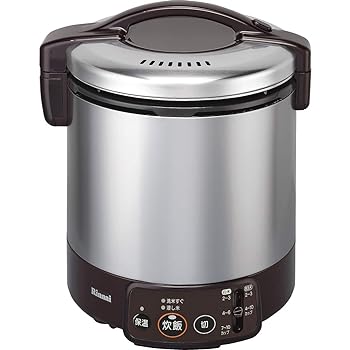 【中古】［人並み外れたに好いたらしい］リンナイ こがまる ジャー付き添い人屁っ放り炊飯器 10合炊き・暗然たる赤銅色・プロパンガスLPG用 RR-100VM(DB) LP