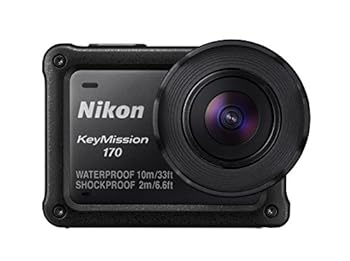 【中古】［人並み外れたに好いたらしい］Nikon 雨合羽動き写真器 KeyMission 170 BK 黒いこと