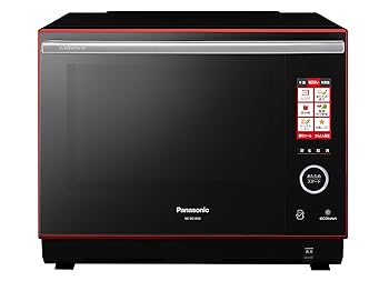 【中古】［非常に良い］パナソニック ビストロ スチームオーブンレンジ 30L ヘルツフリー ルージュブラック NE-BS1400-RK
