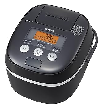 【中古】［人並み外れたに好いたらしい］タイガー魔法瓶(TIGER) 炊飯器 5.5合 IH 土鍋上塗り 時短早炊き役立つこと 黒いこと 炊きたて JPE-A100-K