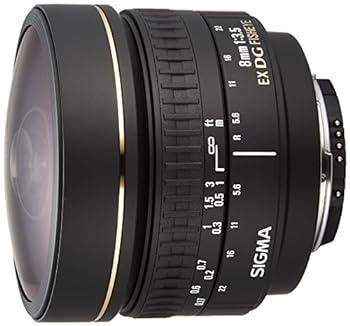 【中古】SIGMA 単焦点魚眼レンズ 8mm F3.5 EX DG CIRCULAR FISHEYE ニコン用 円周魚眼 フルサイズ対応 485597