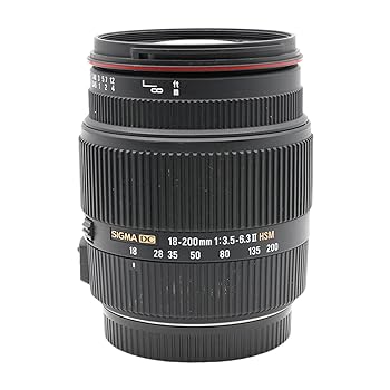 【中古】［非常に良い］SIGMA 高倍率ズームレンズ 18-200mm F3.5-6.3IIDC OS HSM キヤノン用 APS-C専用