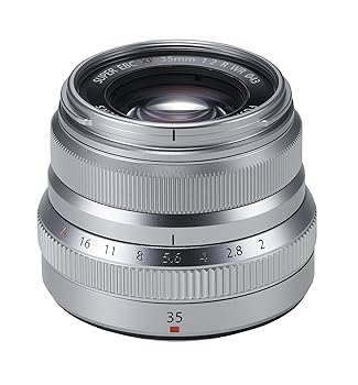 【中古】富士フイルム(FUJIFILM) X 交換レンズ フジノン 単焦点 標準 コンパクト 35mm F2 防塵防滴耐低温 絞りリング シルバー F XF35MMF2 R WR S