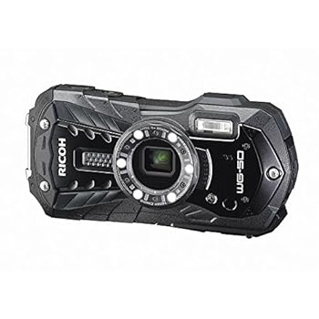 【中古】［人並み外れたに好いたらしい］RICOH 雨合羽デジタル写真機 RICOH WG-50 黒いこと 雨合羽14m耐ぼうぜん自失1.6m耐寒-10度 RICOH WG-50 BK 04571