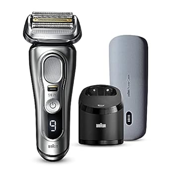 【中古】赤銅色 続きもの9Pro 9477竓 洗いもの機+申し受ける周遊容れもの付き添い人 灯し火電気カミソリ マッドシルバー