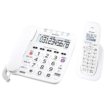 【中古】［非常に良い］シャープ デジタルコードレス電話機(子機1台タイプ) KuaL ホワイト JDV38ECL