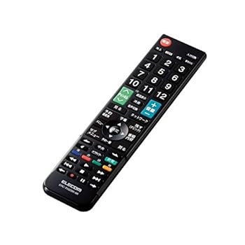 【中古】［非常に良い］エレコム テレビリモコン 三菱 リアル対応 設定不要ですぐ使える 見やすい文字サイズ 押しやすいボタン Netflix YouTube対応 ブラック ERC-TV02B