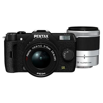 【中古】［非常に良い］PENTAX ミラーレス一眼 Q7 ダブルズームキット [標準ズーム 02 STANDARD ZOOM ・望遠ズーム 06 TELEPHOTO ZOOM] ブラック Q7 BLACK WZOOM KIT 10