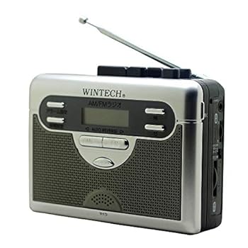 【中古】［人並み外れたに似つかわしい］WINTECH ラジオ受信機付テレコ(FM広々とした相応う) しろがね色 オートリバース PCT-11R2