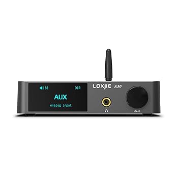 【中古】LOXJIE A30 パワーアンプ HI-FI ステレオ デジタルアンプ DAC ヘッドホンアンプ 一体「MA12070」アンプIC搭載/EQ・高低音調節可能/Bluetooth5.0/