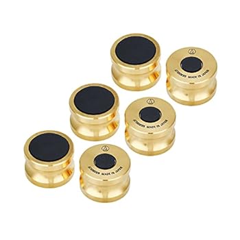 【中古】［非常に良い］オーディオテクニカ AT6900BR ハイブリッドインシュレーター 6個1組 ゴールド レコードプレーヤー