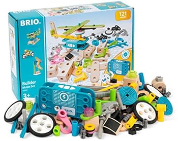 【中古】BRIO ( ブリオ ) ビルダー モーターセット [全121ピース] 対象年齢 3歳~ ( 組み立て おもちゃ 積み木 知育玩具 木製 ) 34591