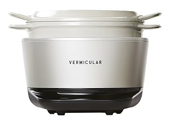 【中古】［非常に良い］バーミキュラ ライスポット 5合炊き 炊飯器 シーソルトホワイト 専用レシピブック付 RP23A-WH
