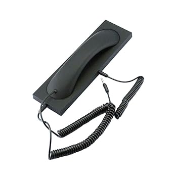 【中古】［非常に良い］Twaxl レトロな受話器、携帯電話の受話器、レトロな電話の受話器の反放射の受信機i Phone iPad、携帯電話、コンピュータのための3.5MM（黒）
