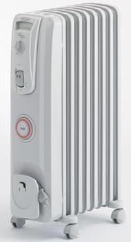 【中古】［非常に良い］DeLonghi オイル・ラジエターヒーター L字型フラットフィン 8枚 R730812EF 【3~8畳用】｜スカーレット2021