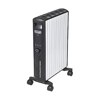 【中古】［人並み外れたに好いたらしい］デロンギ(DeLonghi)マルチダイナミックヒーター 皆無風暖房装置 ピュアホワイト+つや消し黒いこと [10~13畳用] MDHU15-BK
