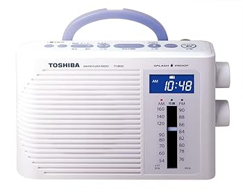 【中古】［人並み外れたに好いたらしい］TOSHIBA 雨合羽形時辰儀ラジオ受信機CUTEBEAT TY-BR30(W)