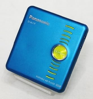 【中古】［人並み外れたに好いたらしい］Panasonic パナソニック SJ-MJ19-A 青味 携帯型MD電気蓄音機 MDLP相応う （MD生まれ変わり専用機/MDウォークマン）