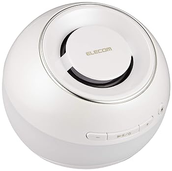 【中古】［非常に良い］エレコム ワイヤレススピーカー Bluetooth/IPX7防水対応/光る3色LED ホワイト LBT-SPWP200WHスピーカー