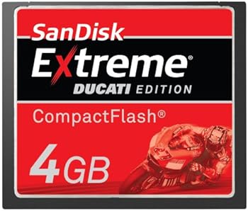 【中古】［非常に良い］SanDisk コンパクトフラッシュ 4GB EXTREME DUCATIエディション SDCFX4-004G-JD1｜スカーレット2021