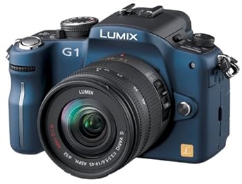 【中古】パナソニック デジタル一眼カメラ LUMIX (ルミックス) G1 レンズキット コンフォートブルー DMC-G1K-A