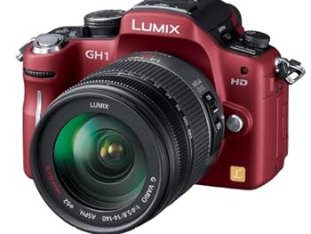 【中古】パナソニック デジタル一眼写真機 LUMIX GH1 レンズキットコンフォートレッド DMC-GH1K-R