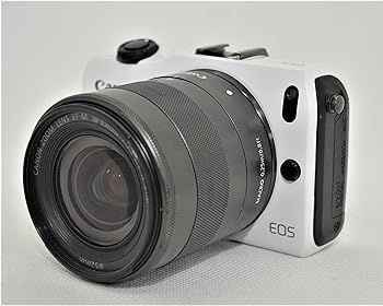 【中古】Canon ミラーレス一眼カメラ EOS M レンズキット EF-M18-55mm F3.5-5.6 IS STM付属 ホワイト EOSMWH-18-55ISSTMLK