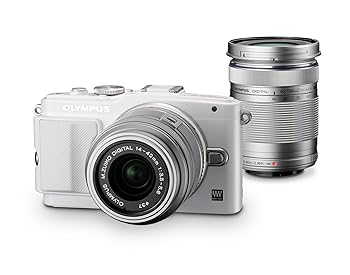 【中古】［非常に良い］OLYMPUS ミラーレス一眼 PEN Lite E-PL6 ダブルズームキット ホワイト E-PL6 DZKIT WHT