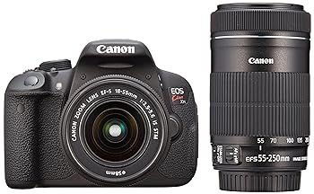 【中古】［人並み外れたに好いたらしい］Canon デジタル一眼一眼レフ写真機 EOS Kiss X7i ダブルズームキット EF-S18-55 IS STM/EF-S55-250 IS STM属する 黒いこと KISSX7I-WKIT