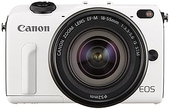 【中古】［非常に良い］Canon ミラーレス一眼カメラ EOS M2 EF-M18-55 IS STM レンズキット(ホワイト) EF-M18-55mm F3.5-5.6 IS STM 付属 EOSM2WH-1855ISSTMLK