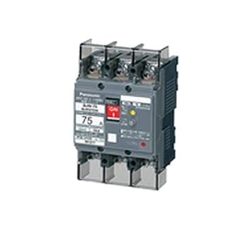 【中古】［非常に良い］パナソニック(Panasonic) 漏電ブレーカ BJW-75型 3P3E OC付 75A 30mA モータ保護兼用 BJW3753K