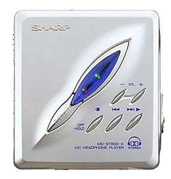 【中古】［人並み外れたに好いたらしい］SHARP せつ然たる MD-ST800 青味 携帯型MD電気蓄音機 MDLP相応う （MD生まれ変わり専用機/MDウォークマン）