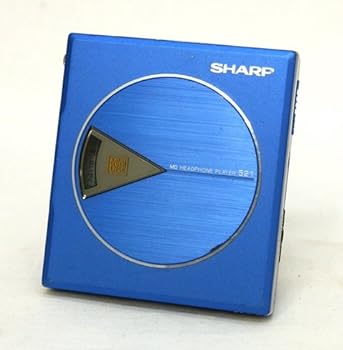 【中古】［人並み外れたに好いたらしい］SHARP せつ然たる MD-ST521-A フレンチ青味 携帯型MD電気蓄音機 MDLP非相応う （MD生まれ変わり専用機）